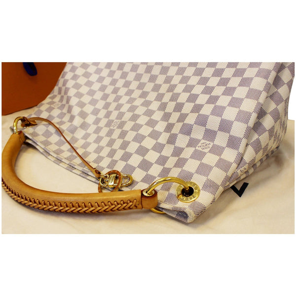 LOUIS VUITTON Artsy MM Damier Azur Shoulder Bag White