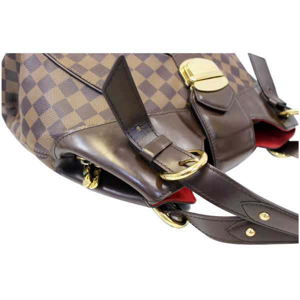 LOUIS VUITTON Sistina GM Damier Ebene Shoulder Handbag Brown-US