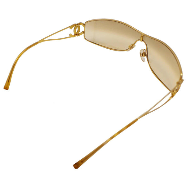CHANEL Crystal CC Logo Sunglasses 4073-B Gold