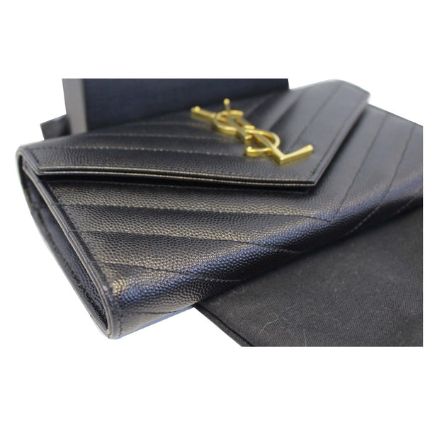 YVES SAINT LAURENT Large Grain De Poudre Wallet Black