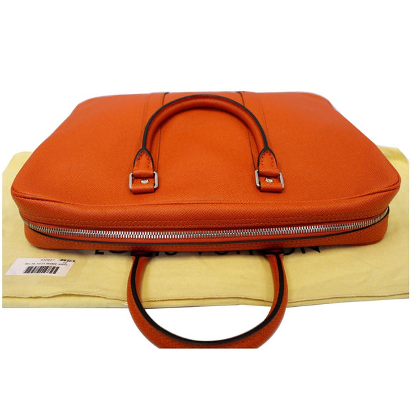 LOUIS VUITTON Porte-Documents Voyage PM Briefcase Taiga Leather Orange-US