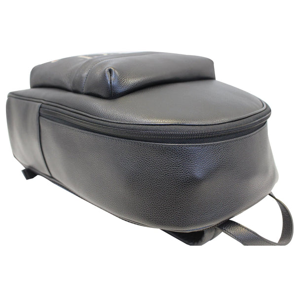 Gucci Leather Print Backpack Bag Black - right view