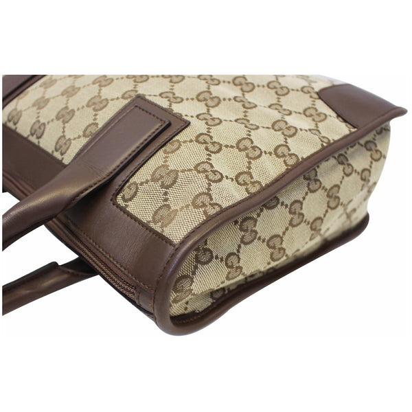 Gucci Tote Bag GG Supreme Canvas Brown - left view