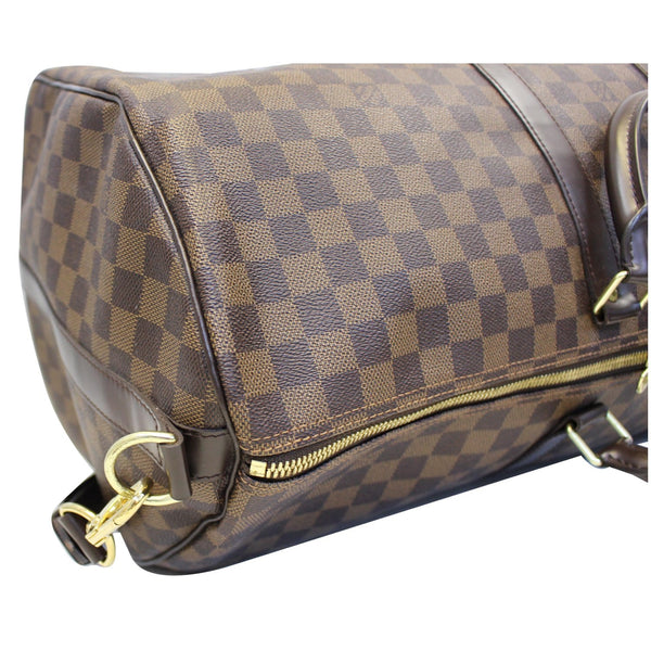 LOUIS VUITTON Keepall Bandouliere 55 Damier Ebene Travel Bag Brown