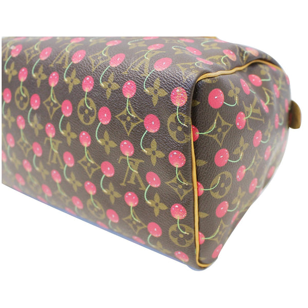 LOUIS VUITTON Cerises Speedy 25 Monogram Canvas Satchel Bag Brown-US