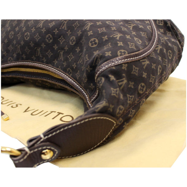 LOUIS VUITTON Manon MM Mini Lin Monogram Hobo Bag Black