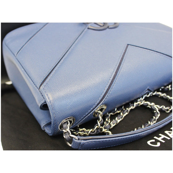CHANEL CC Chevron Flap Shoulder Crossbody Bag Blue-US