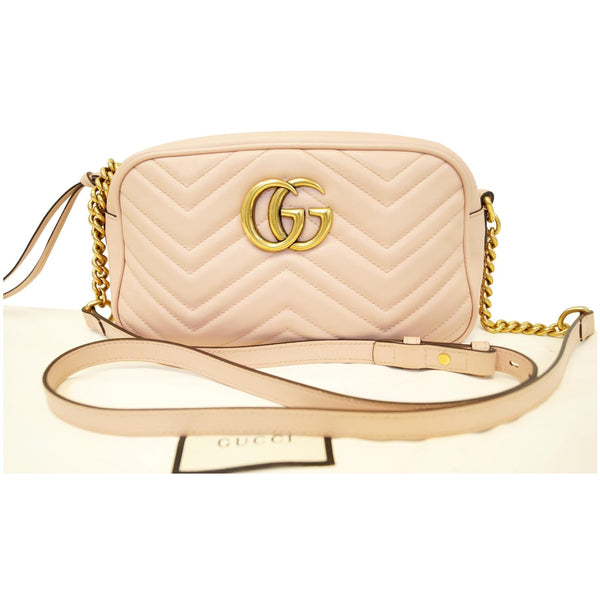 GUCCI GG Marmont Matelasse Small Leather Crossbody Bag Pink-US