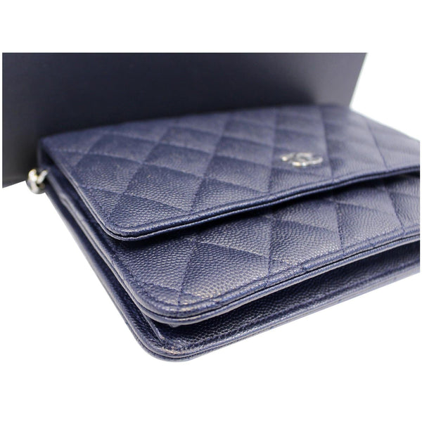 CHANEL Wallet On Chain WOC Clutch Crossbody Bag Navy-US