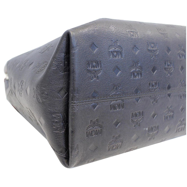 MCM Klara Monogram Leather Hobo Bag Black-US