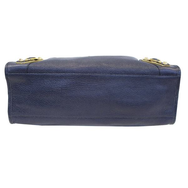 BALENCIAGA Metallic Edge City Leather Shoulder Bag Navy Blue - Last Call