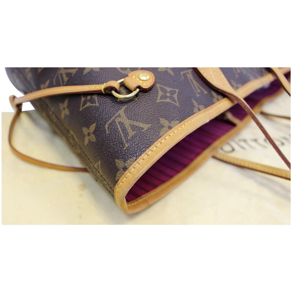 LOUIS VUITTON Neverfull MM Monogram Canvas Tote Shoulder Bag Brown