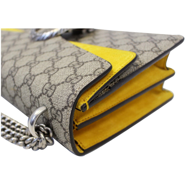 GUCCI Dionysus Small GG Supreme Canvas Shoulder Bag Beige 400249