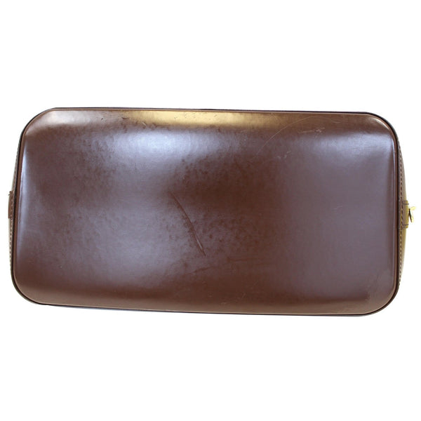 Lv Alma PM Damier Ebene Satchel Bag Brown- Bottom look