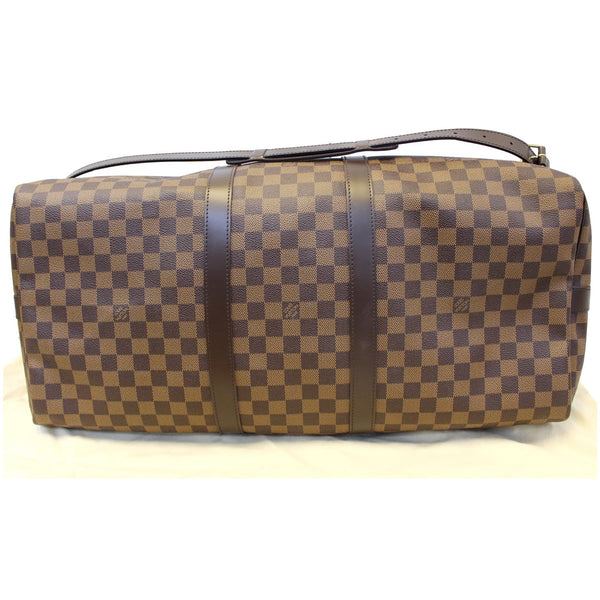 LOUIS VUITTON Keepall 55 Bandouliere Damier Ebene Travel Bag Brown