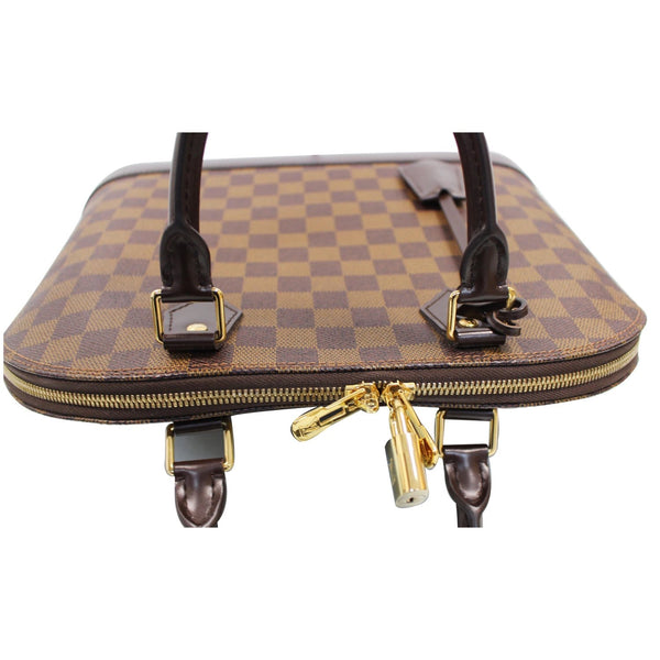 LOUIS VUITTON Alma MM Damier Ebene Satchel Bag Brown