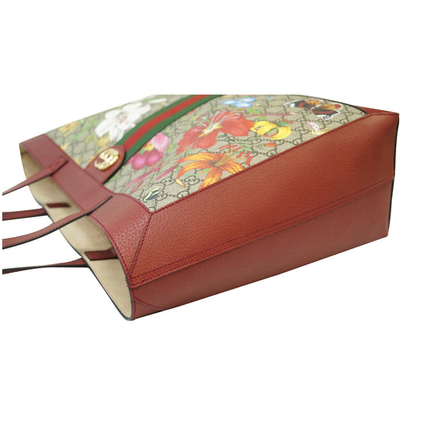 GUCCI Ophidia GG Flora Medium Tote Bag Red 547947