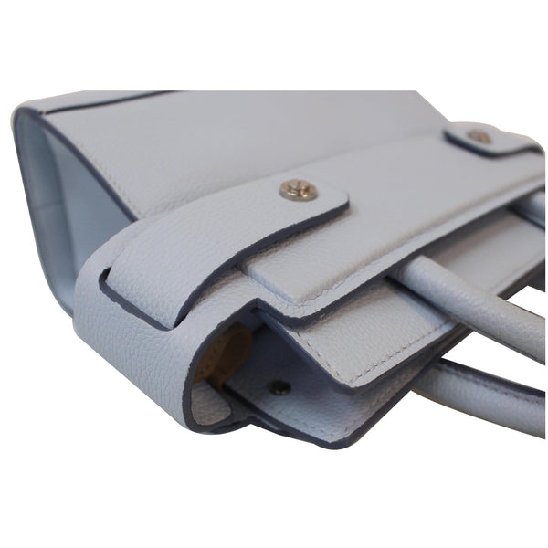 GIVENCHY Horizon Mini Grained Leather Satchel Bag Light Blue