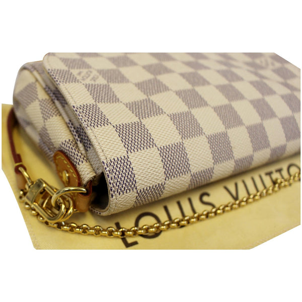 LOUIS VUITTON Favorite PM Damier Azur Crossbody Bag White