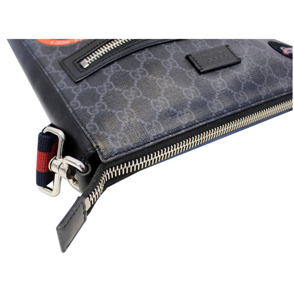 GUCCI Night Courrier GG Supreme Messenger Crossbody Bag Black/Grey