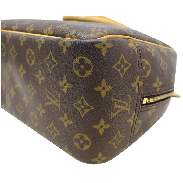 LV Deauville Monogram Canvas Boston Bag Corner