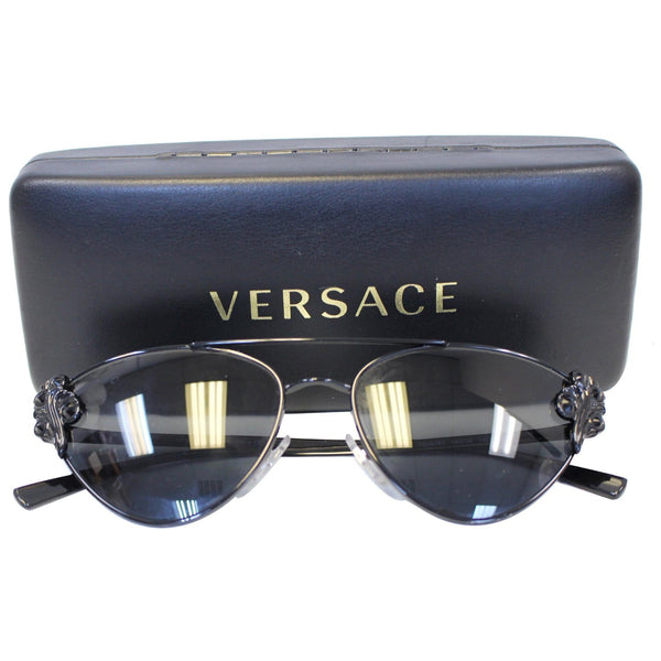 Versace Black Frame Grey Lenses Sunglasses - case