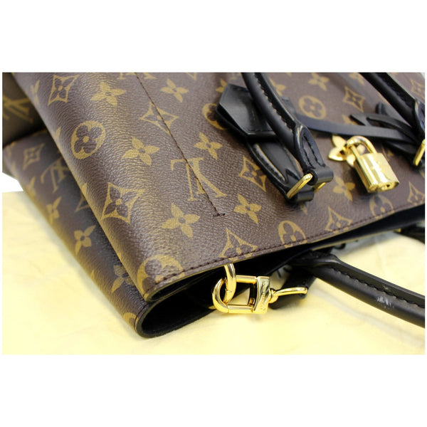 LOUIS VUITTON Flower Monogram Canvas Tote Bag Brown