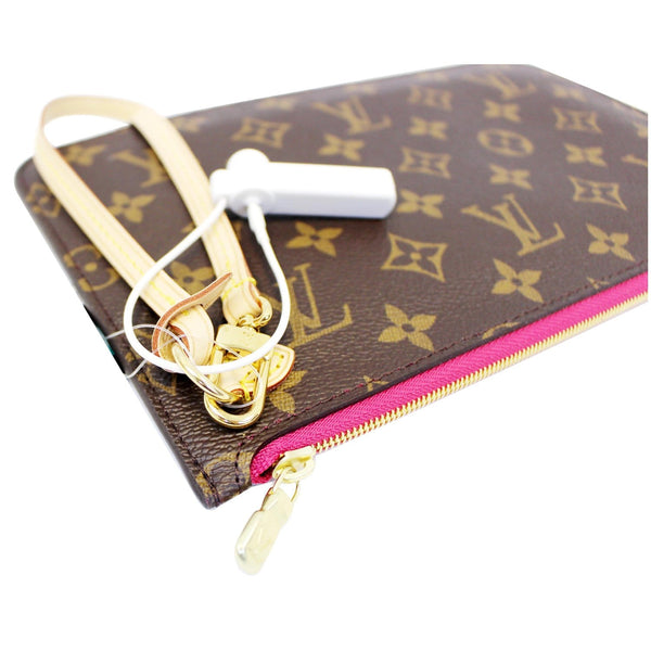 LOUIS VUITTON Pochette Wristlet Pouch Neverfull MM Monogram Pivoine