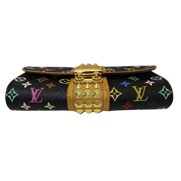 LOUIS VUITTON Courtney Multicolore Monogram Clutch Bag Black