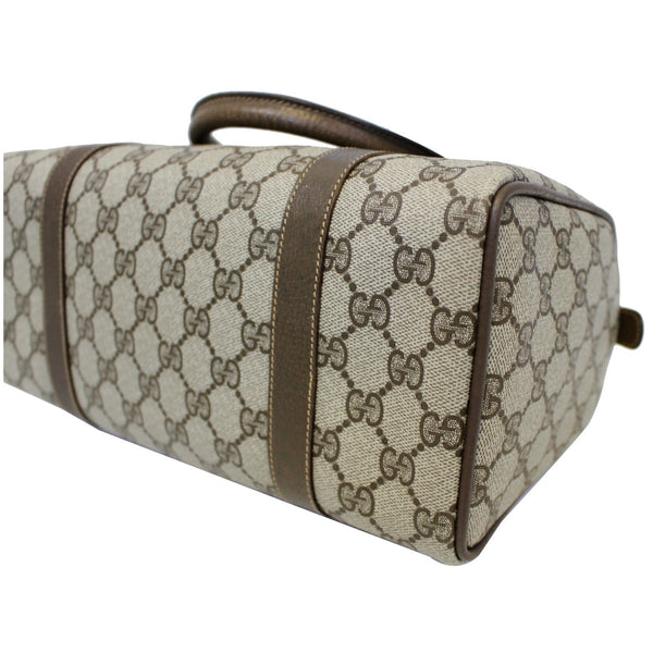 GUCCI Boston Doctor GG Canvas Satchel Handbag Taupe-US