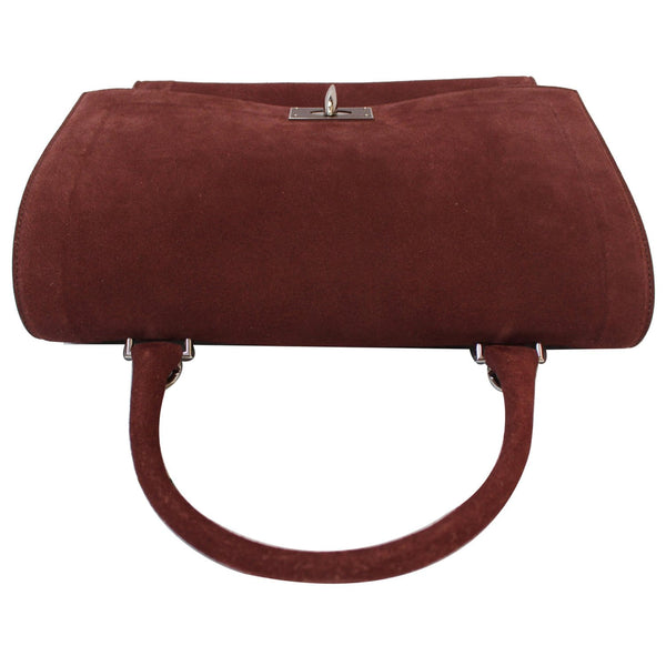 GIVENCHY Medium Shark Suede Leather Satchel Bag Red