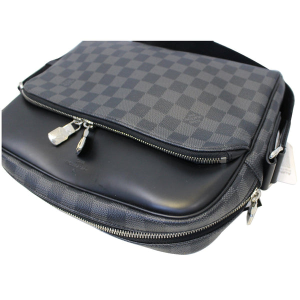 lv Dayton Reporter PM Damier Graphite Bag Top Look