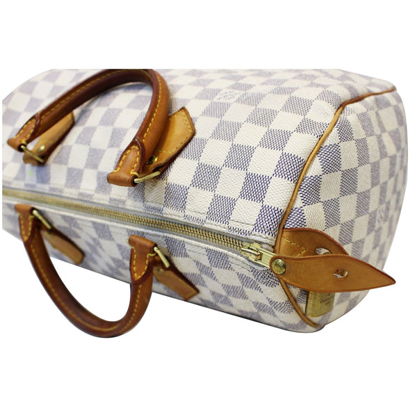 LOUIS VUITTON Speedy 30 Damier Azur Satchel Handbag-US
