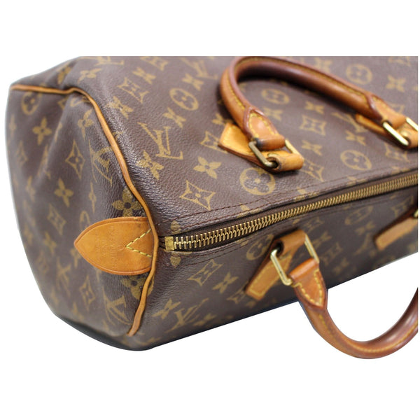 Louis Vuitton Speedy 30 Monogram Canvas Satchel Bag side view