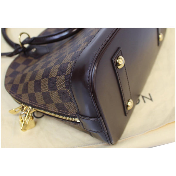 Louis Vuitton Alma PM Damier Ebene Handbag Corner