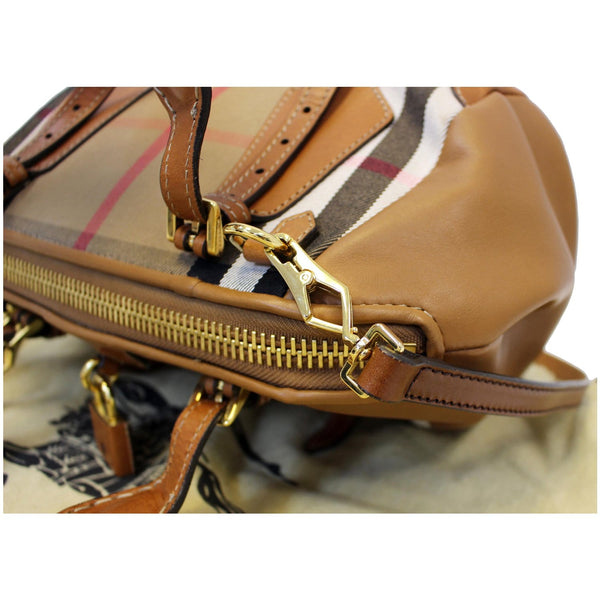 BURBERRY Blaze House Check and Leather Shoulder Bag Brown-US