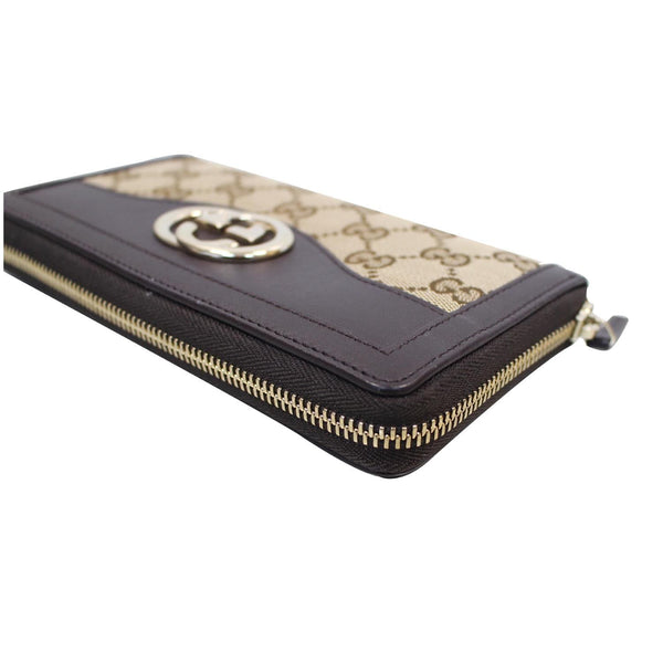 GUCCI GG Sukey Zippy Wallet 308012 Beige/Brown