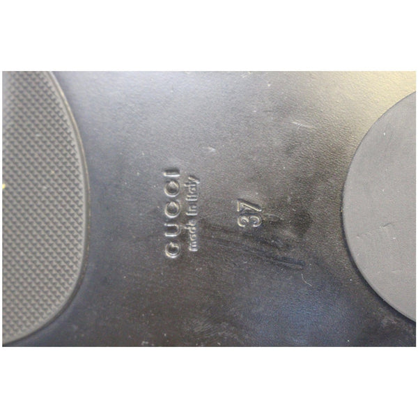 GUCCI GG Marmont Leather Thong Sandal Green 7-US