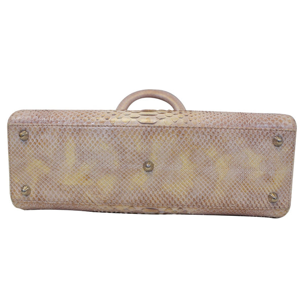 Christian Dior Lady Dior Large Python Shoulder Bag Blush Pink