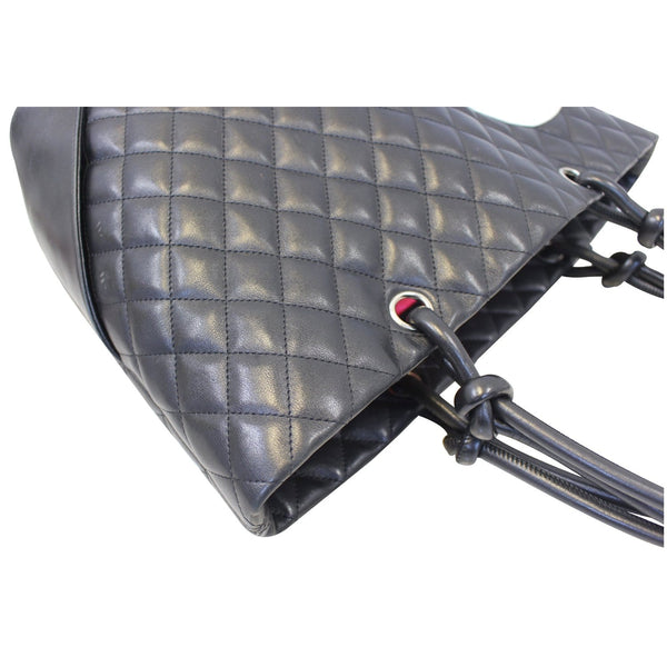 CHANEL Cambon Black CalfSkin Leather Large Tote Bag-US