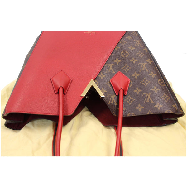 LOUIS VUITTON Kimono Monogram Calfskin Tote Bag Brown/Cerise