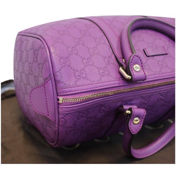 GUCCI Medium Joy Guccissima Leather Boston Bag Purple 265697