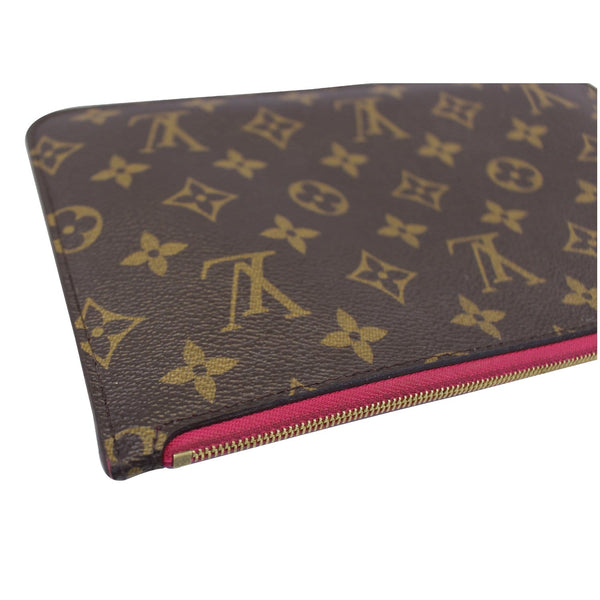 LOUIS VUITTON Pochette Wristlet Pouch Monogram Canvas Neverfull Fuchsia-US