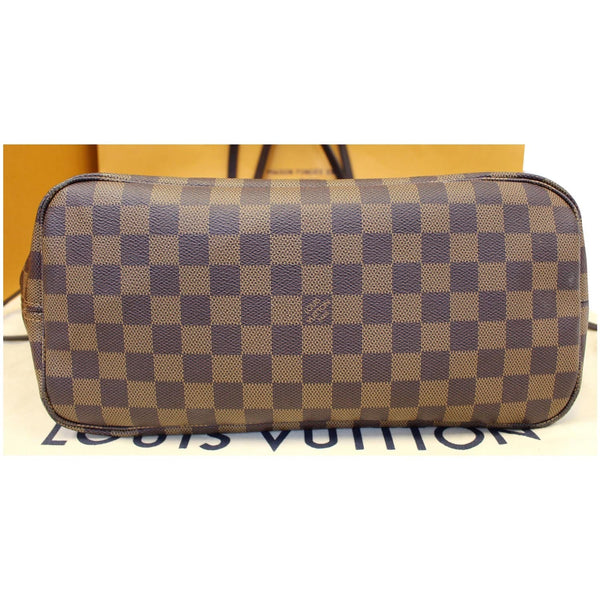 Louis Vuitton Neverfull MM Damier Ebene Tote Bag - bottom view