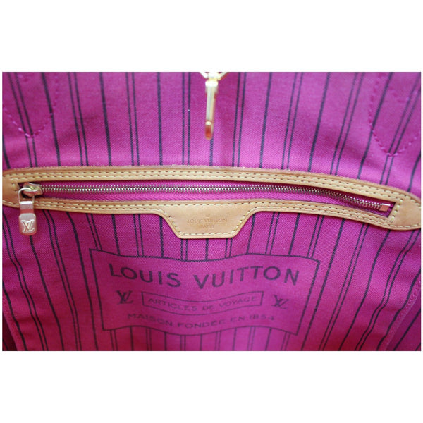 LOUIS VUITTON Neverfull MM Monogram Canvas Tote Shoulder Bag Brown