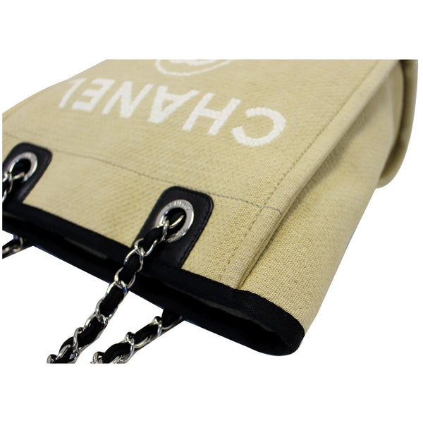 CHANEL Deauville Mini Chian Tote Bag Beige/Black-US