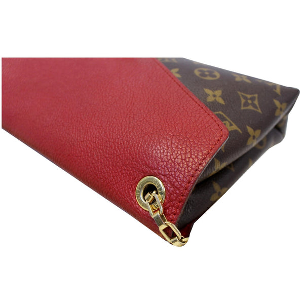LOUIS VUITTON Pallas Chain Monogram Canvas Crossbody Bag Brown