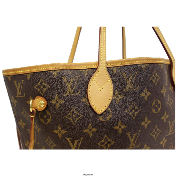 LOUIS VUITTON Neverfull MM Monogram Canvas Tote Shoulder Bag Fuchsia-US