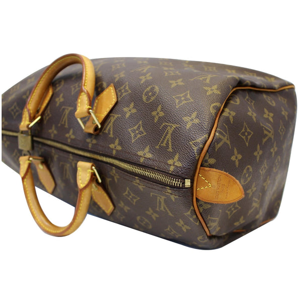 LOUIS VUITTON Speedy 40 Monogram Canvas Satchel Handbag Brown-US