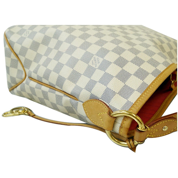 LOUIS VUITTON Delightful MM Damier Azur Hobo Shoulder Bag White